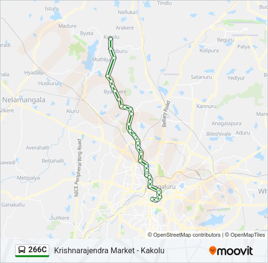 266C Bus Line Map