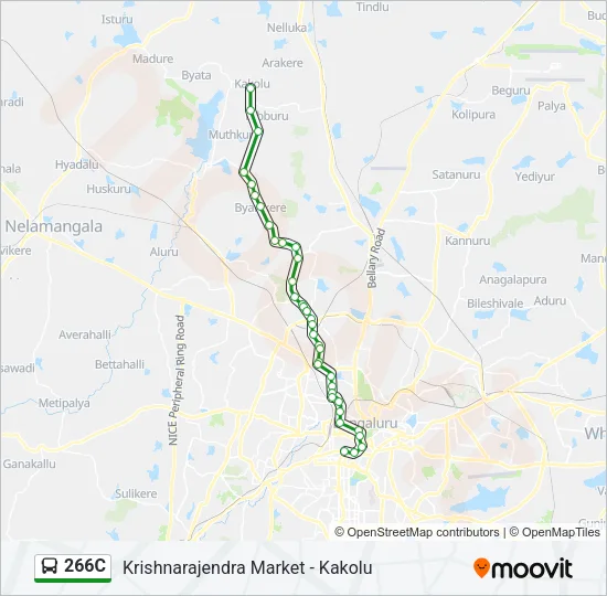 266C Bus Line Map