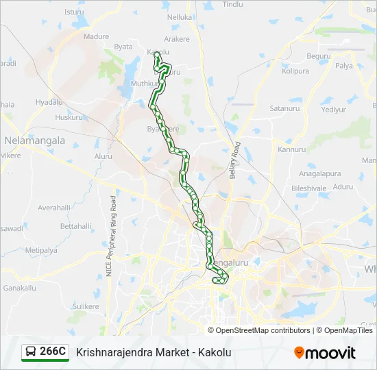 266C Bus Line Map