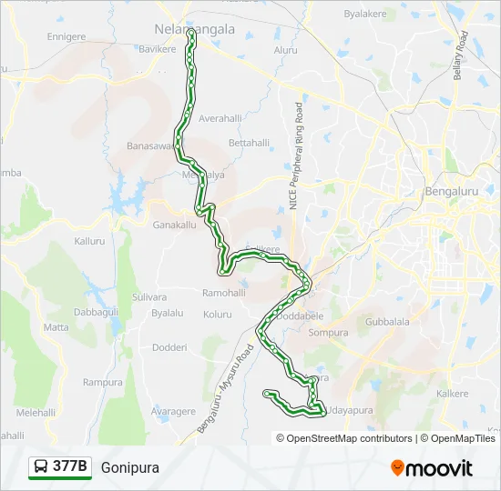 377B Bus Line Map