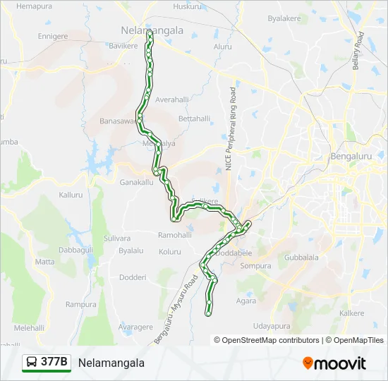 377B Bus Line Map