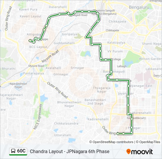 60C Bus Line Map