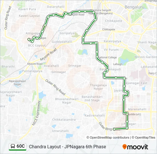 60C Bus Line Map