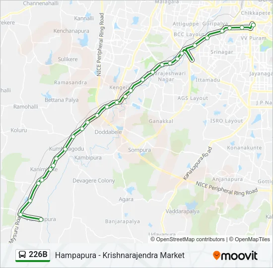 226B Bus Line Map