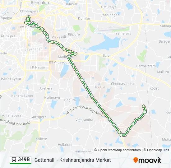 349B Bus Line Map
