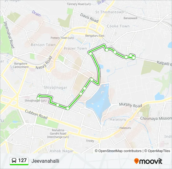 127 Bus Line Map
