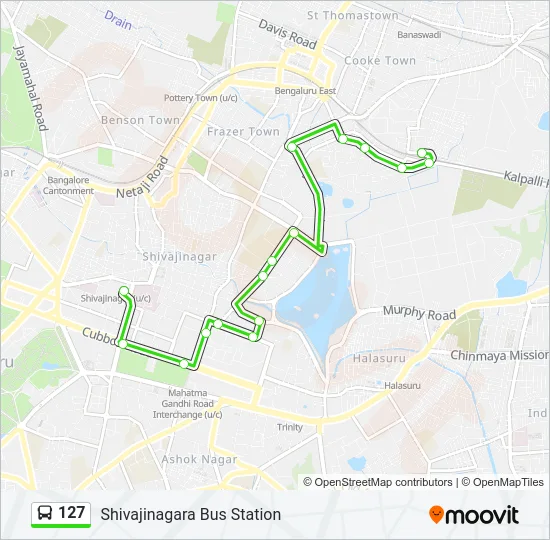 127 Bus Line Map