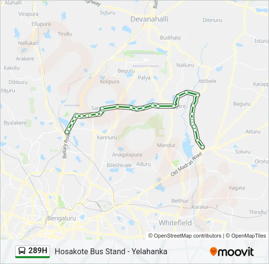 289H Bus Line Map