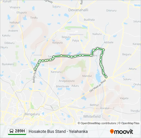 289H Bus Line Map