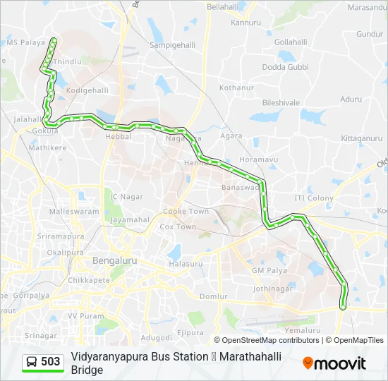 503 Bus Line Map