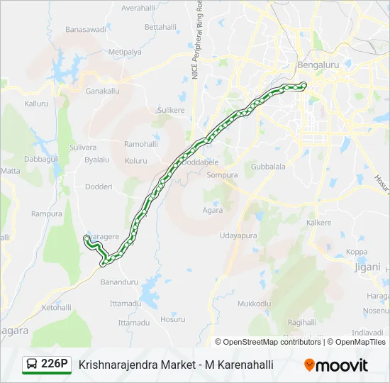 226P Bus Line Map