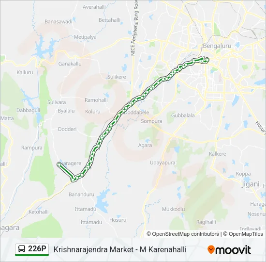 226P Bus Line Map
