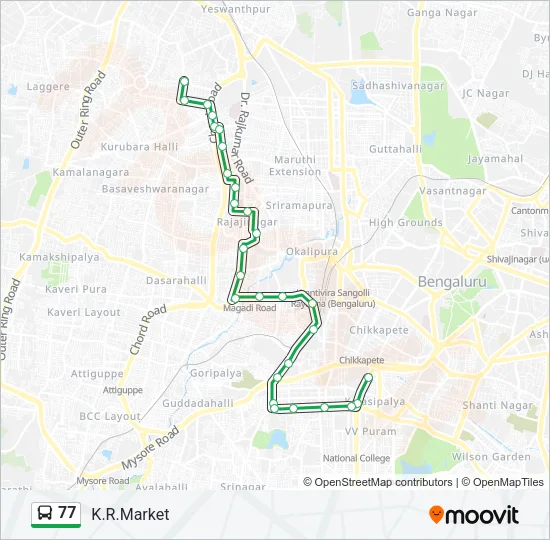 77 Bus Line Map