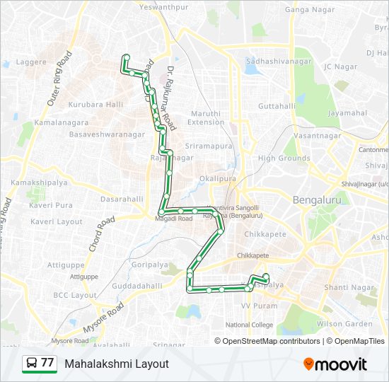 77 Bus Line Map