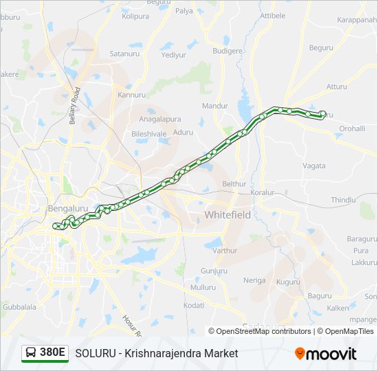 380E Bus Line Map