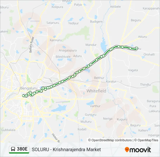 380E Bus Line Map