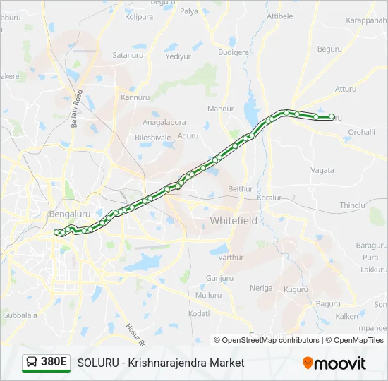 380E Bus Line Map