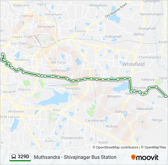 329D Bus Line Map