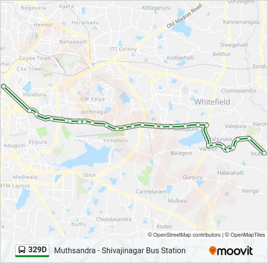 329D Bus Line Map