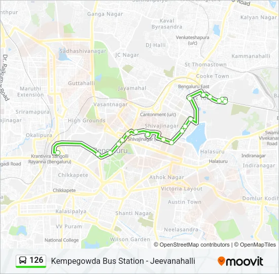 126 Bus Line Map