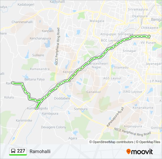 227 Bus Line Map