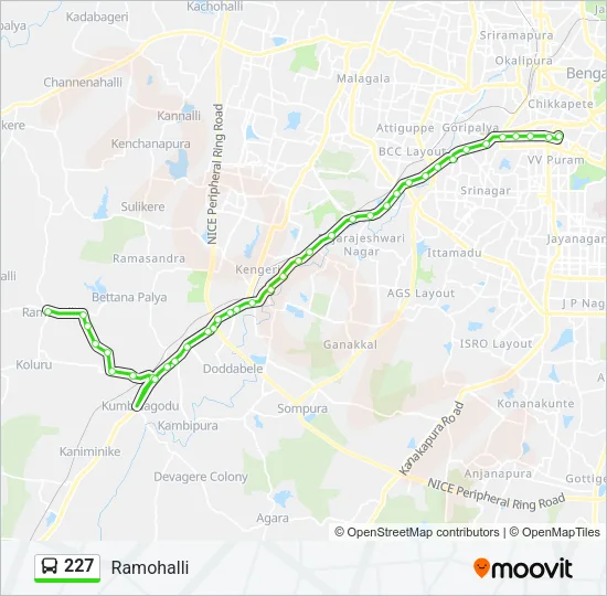227 Bus Line Map