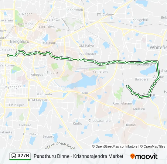 327B Bus Line Map