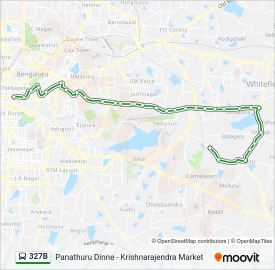 327B Bus Line Map