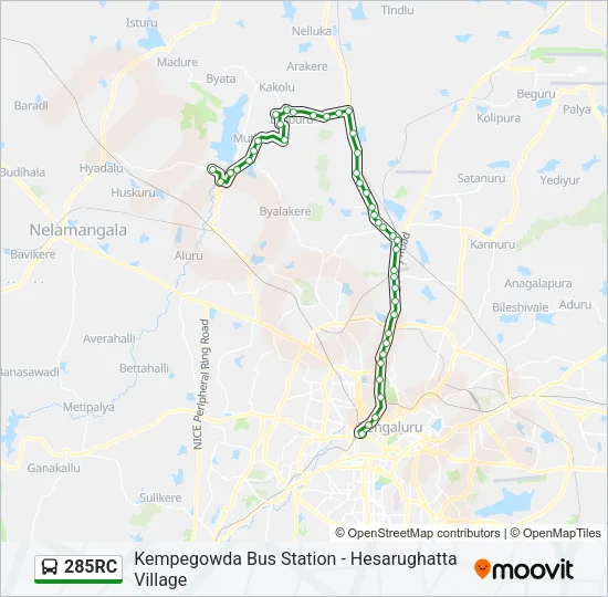 285RC Bus Line Map