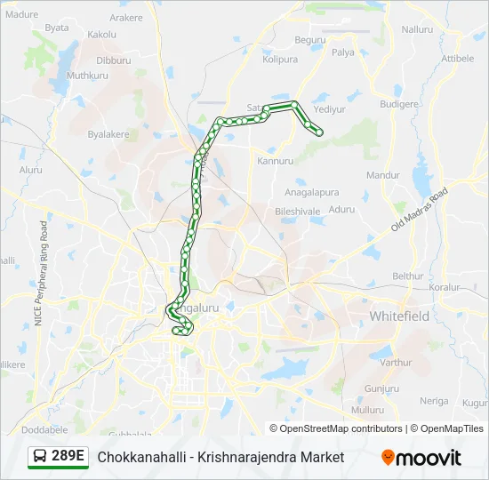 289E Bus Line Map