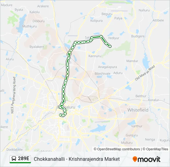 289E Bus Line Map