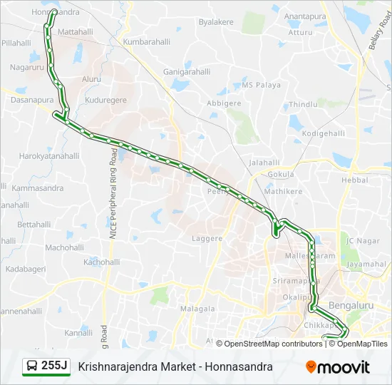 255J Bus Line Map