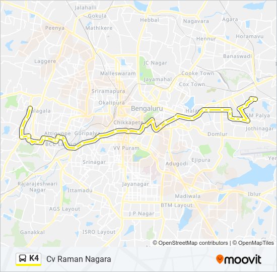 K4 bus Line Map