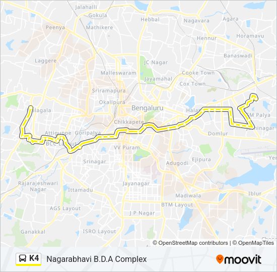 K4 Bus Line Map