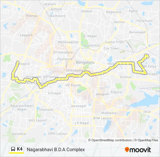 K4 Bus Line Map