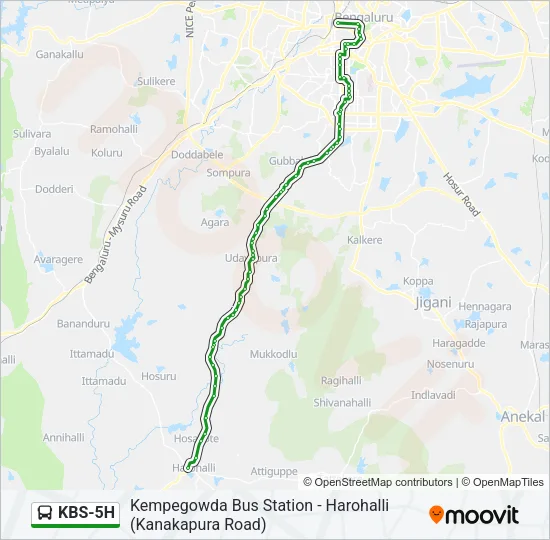 KBS-5H Bus Line Map