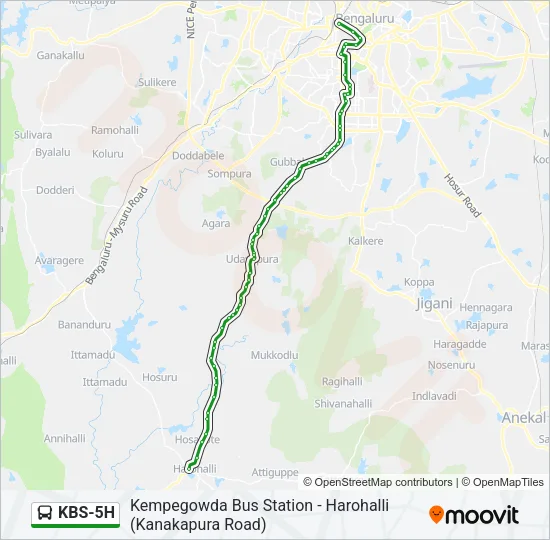 KBS-5H Bus Line Map