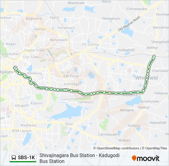 SBS-1K bus Line Map