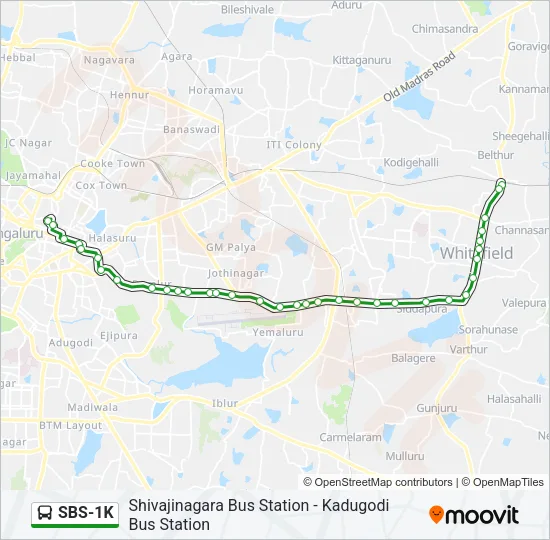 SBS-1K Bus Line Map