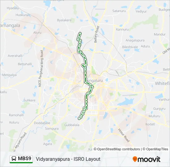 MBS9 Bus Line Map