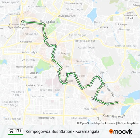 171 Bus Line Map