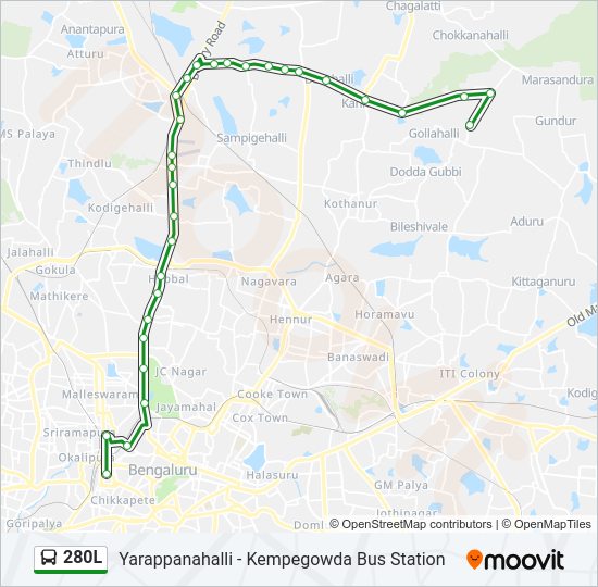 280L bus Line Map