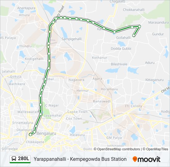 280L bus Line Map