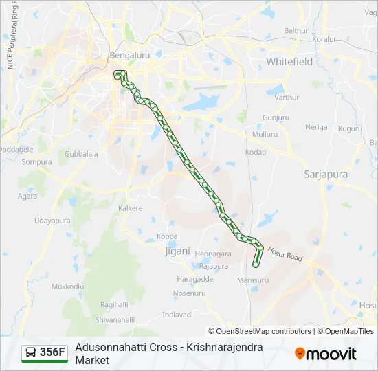 356F Bus Line Map