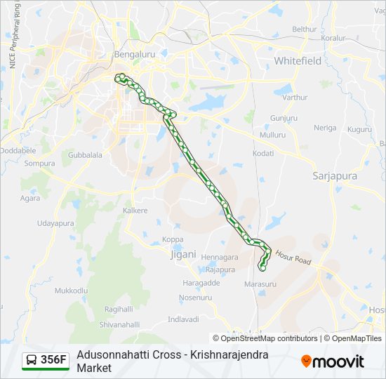 356F Bus Line Map