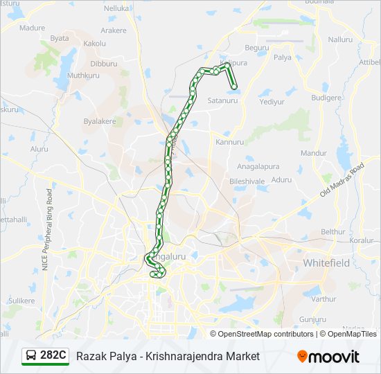 282C bus Line Map