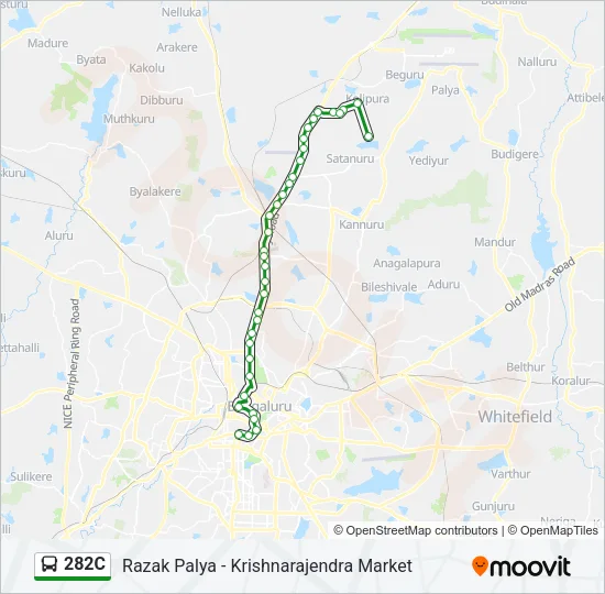 282C Bus Line Map