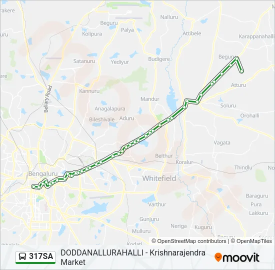 317SA Bus Line Map