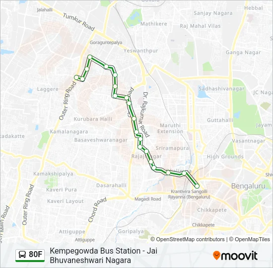80F Bus Line Map
