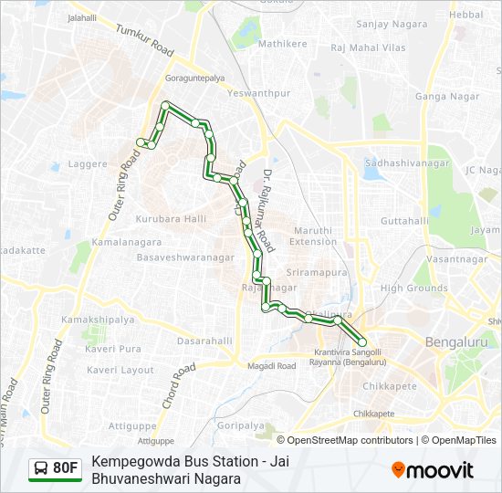 80F Bus Line Map
